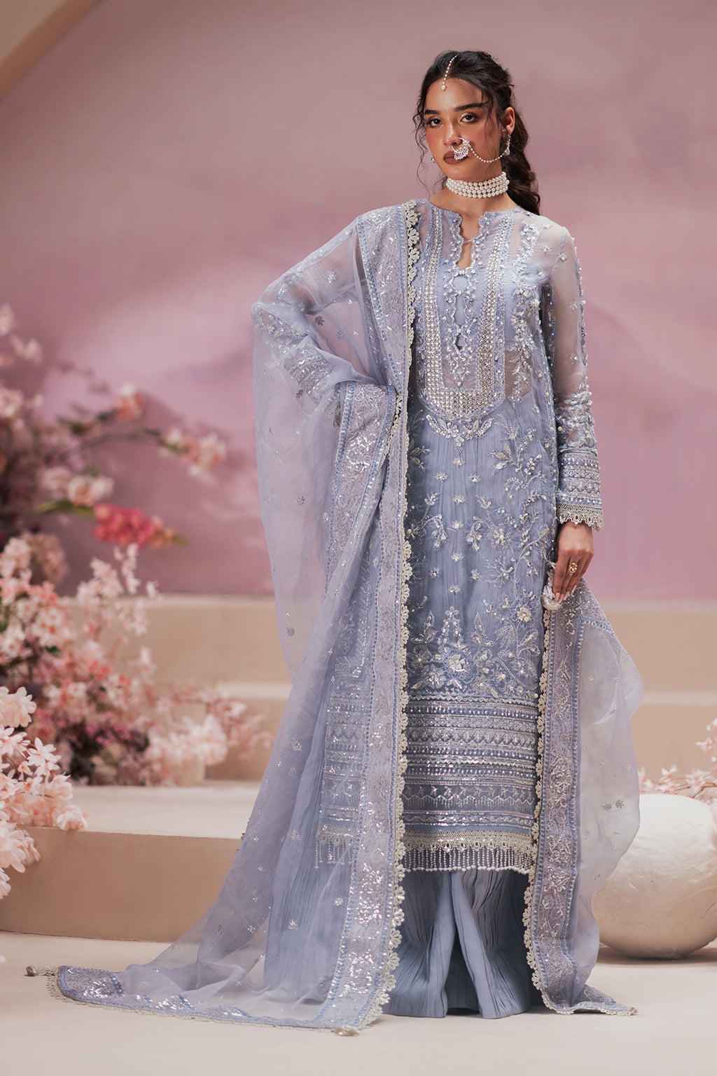 Zemal Zarposh Jahanara Embroidered Unstitched 3 Piece Festive Suit