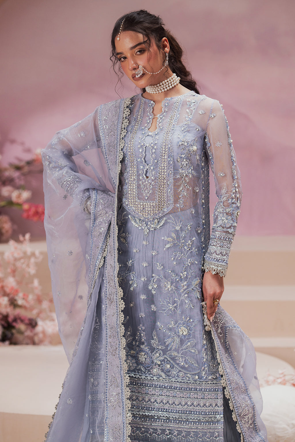 Zemal Zarposh Jahanara Embroidered Unstitched 3 Piece Festive Suit