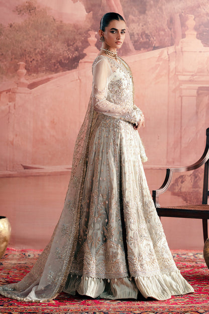 Chandni Zarposh Jahanara – Embroidered Net & Raw Silk Unstitched 3 Piece Festive Suit with Organza Dupatta