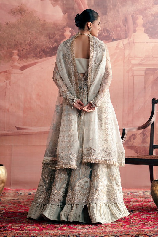Chandni Zarposh Jahanara – Embroidered Net & Raw Silk Unstitched 3 Piece Festive Suit with Organza Dupatta