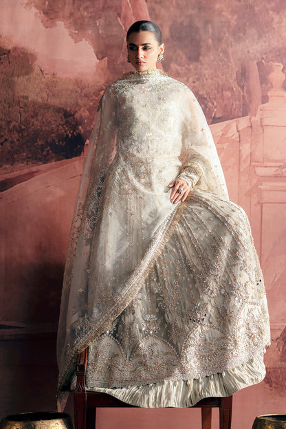 Chandni Zarposh Jahanara – Embroidered Net & Raw Silk Unstitched 3 Piece Festive Suit with Organza Dupatta