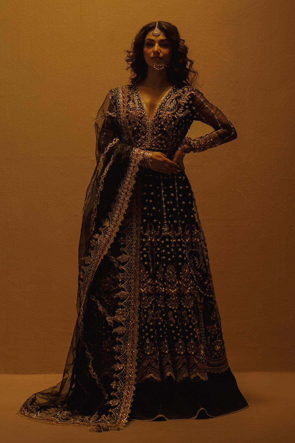 Qara Zarposh Jahanara Embroidered Unstitched 3 Piece Festive Suit