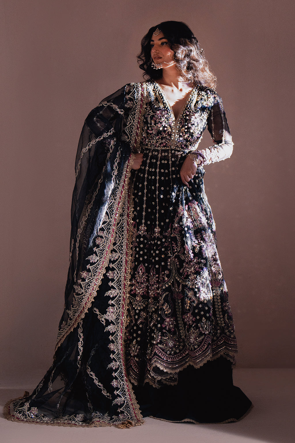 Qara Zarposh Jahanara Embroidered Unstitched 3 Piece Festive Suit