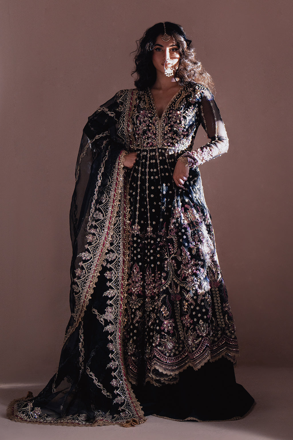 Qara Zarposh Jahanara Embroidered Unstitched 3 Piece Festive Suit