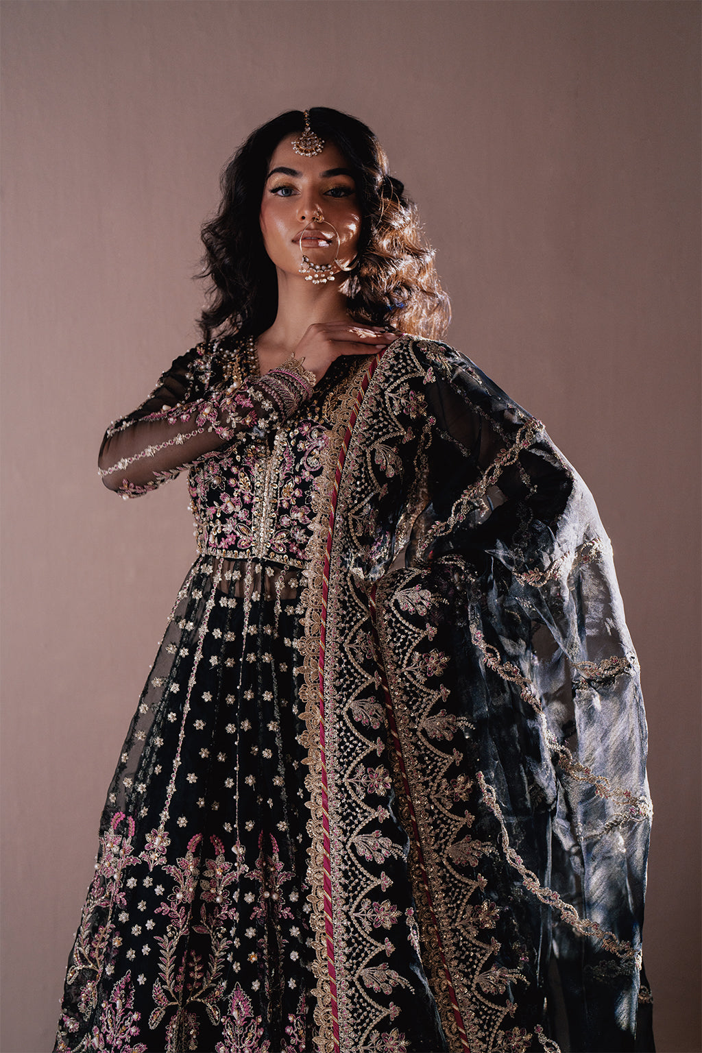 Qara Zarposh Jahanara Embroidered Unstitched 3 Piece Festive Suit