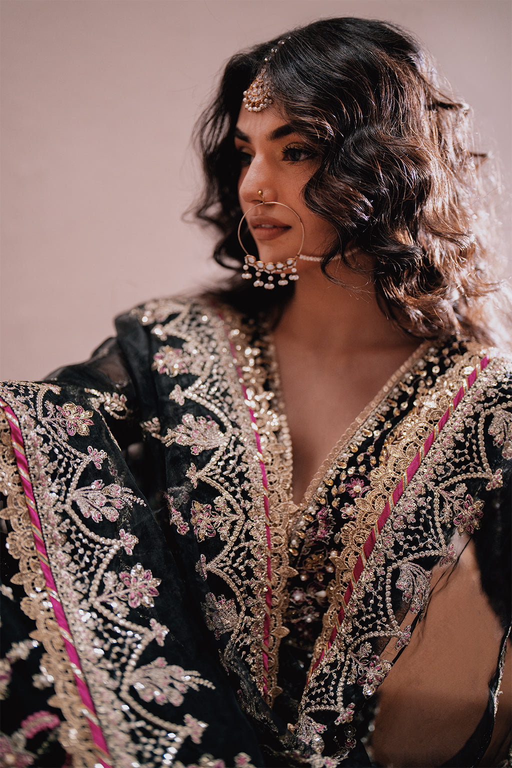 Qara Zarposh Jahanara Embroidered Unstitched 3 Piece Festive Suit