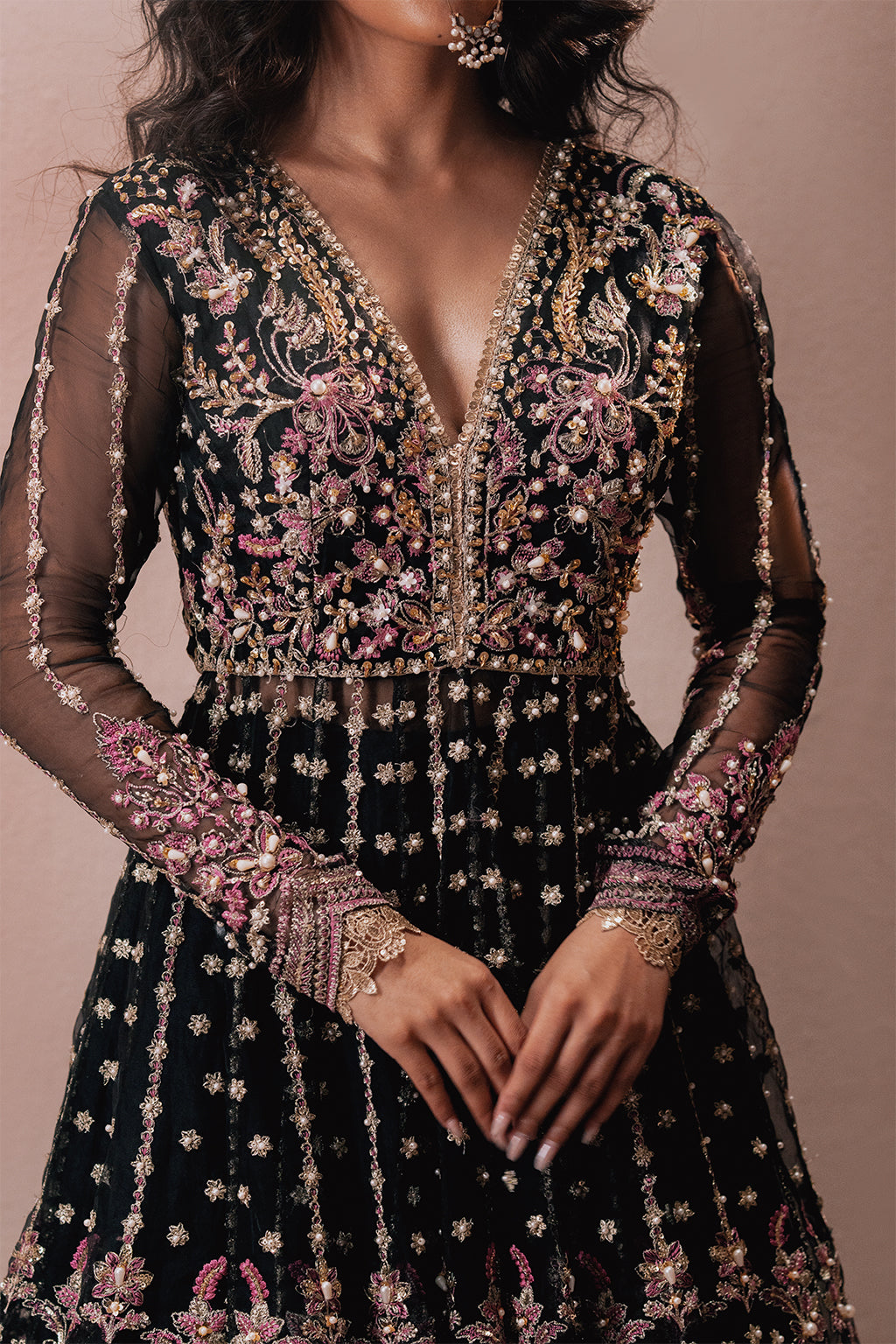 Qara Zarposh Jahanara Embroidered Unstitched 3 Piece Festive Suit