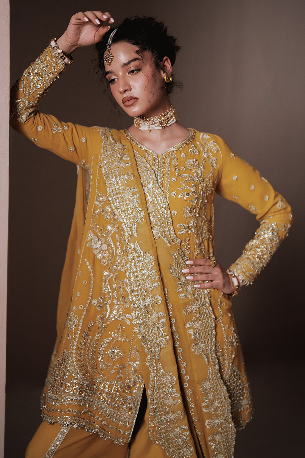 Dhanak Zarposh Jahanara Embroidered Unstitched 3 Piece Festive Suit