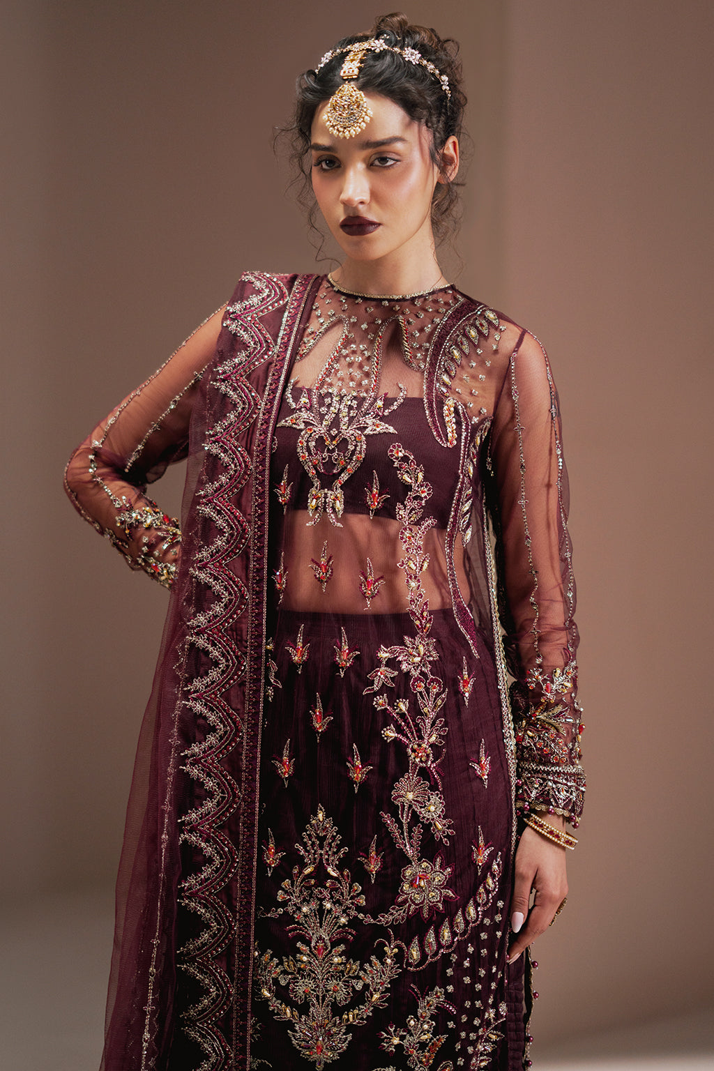 Nisa Zarposh Jahanara Embroidered Unstitched 3 Piece Festive Suit