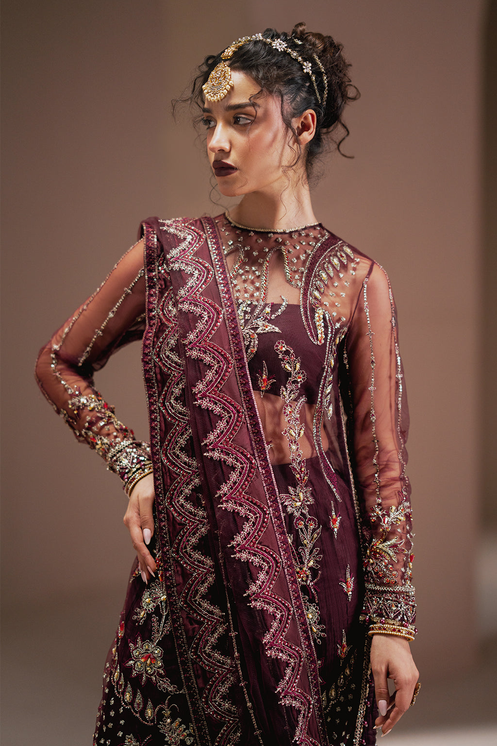 Nisa Zarposh Jahanara Embroidered Unstitched 3 Piece Festive Suit