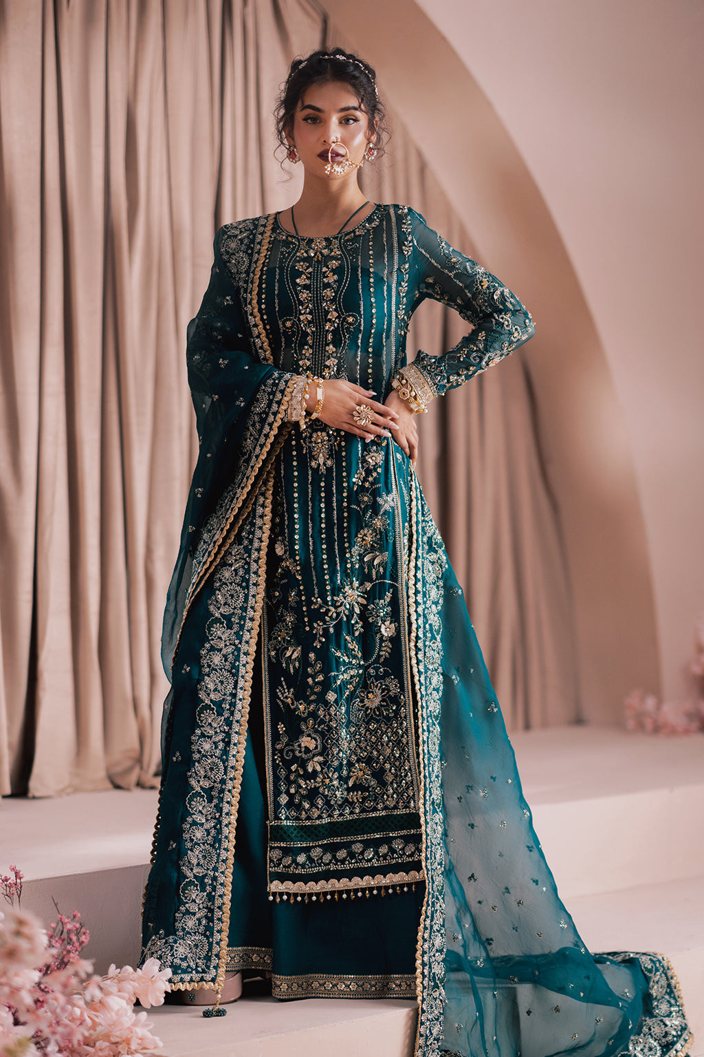 Firaaq Zarposh Jahanara Embroidered Unstitched 3 Piece Festive Suit