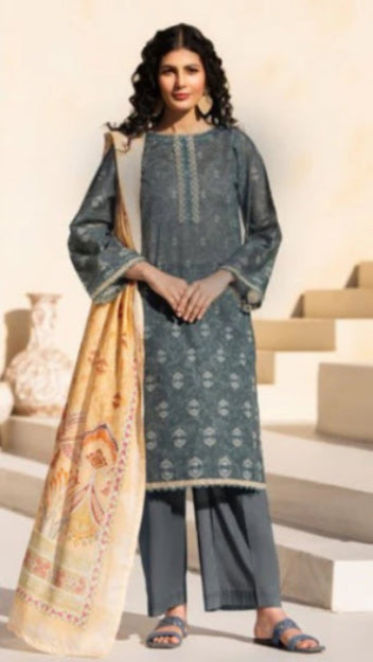 Soha Afreen Unstitched Digital Printed Lawn 3pc