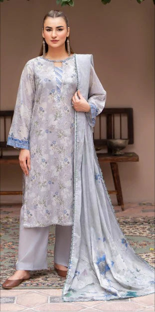 Soha Afreen Unstitched Digital Printed Lawn 3pc